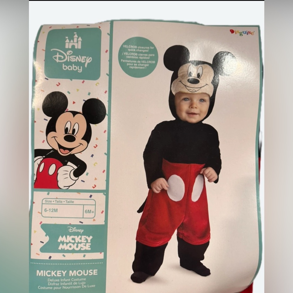 NWT Disney Baby Mickey Mouse Costume (Size 6-12M)
